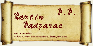 Martin Madžarac vizit kartica
